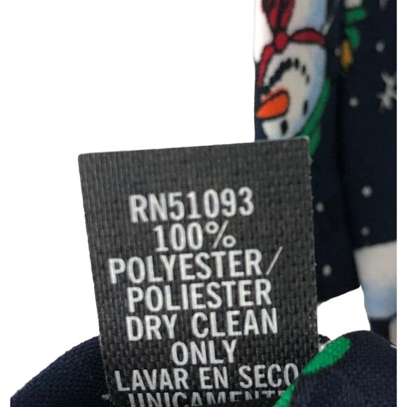 Yule Tie Greetings Polyester Mens Christmas Snowman Tie Multicolor Necktie - Picture 4 of 6